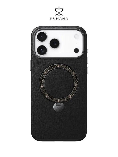 Чехол IPhone 17 Pro Max кожа, австрийский хрусталь