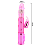 Розовый вибратор-кролик 29см Baile Throbbing Bunny BW-058008