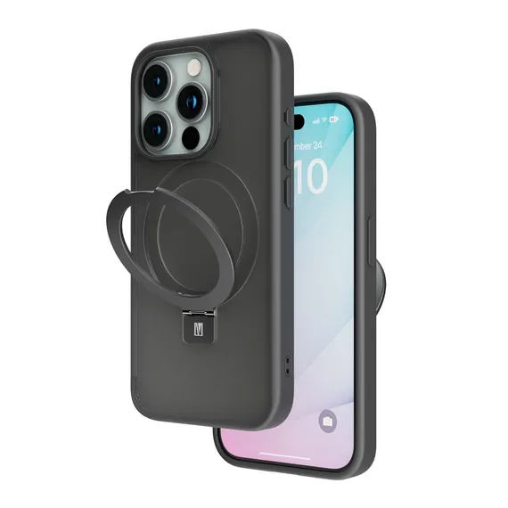 Чехол Levelo Verona Case для iPhone 15 Pro Max Матовый Черный