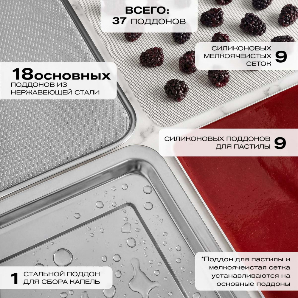 Дегидратор Meyvel MDH18-1S (Нержавеющая Сталь)