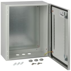 Корпус металлический ЭРА OPTIMA ЩМП-50.40.22 500х400х220 IP66 У2 серый | Корпуса металлические с монтажной панелью