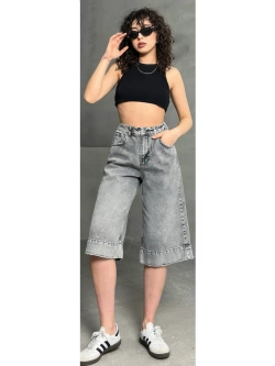 Шорты джинсовые удлиненные Багги baggy