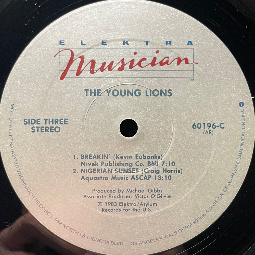 Сборник The Young Lions - A Concert Of New Music Played By Seventeen Exceptional Young Musicians - The Kool Jazz Festival June 30, 1982 2LP (США 1983г.)