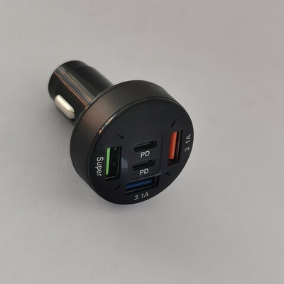 Адаптер автомобильный Type-C PD + QC 3.0 42Вт макс. 5-12В 3А макс. 12/24В AIRLINE ACH-CQC3