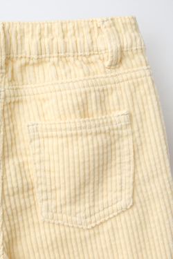 ZARA ВЕЛЬВЕТОВЫЕ БРЮКИ WIDE LEG, ЦВЕТ СЛИВОЧНОГО МАСЛА