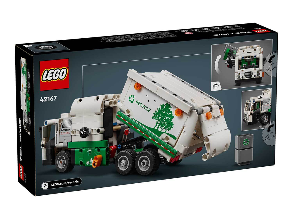 Конструктор Лего Техник Электрический мусоровоз | LEGO Technic Mack LR Electric Garbage Truck 42167, 503 детали (9+)