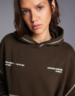 Женское худи с капюшоном и принтом - BERSHKA