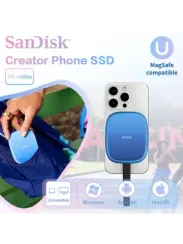 Внешний жесткий диск SanDisk Creator Phone SSD 1TB MagSafe синий