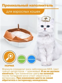 силикагелевый наполнитель для диагностики здоровья, 15.2 л