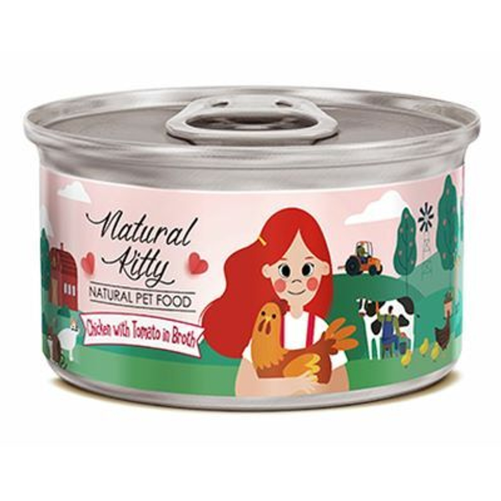 Pettric Natural Kitty Курица с томатом в бульоне, 80гр