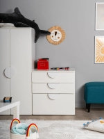 Комод с 3 выдвижными ящиками ПИКСИ, 60х57х60, робкий подснежник