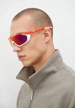 Спортивные очки 720armour Analog Pro / Matte Neon Red Orange / Matte White Gasket / Smoke Full Red Ti Lens