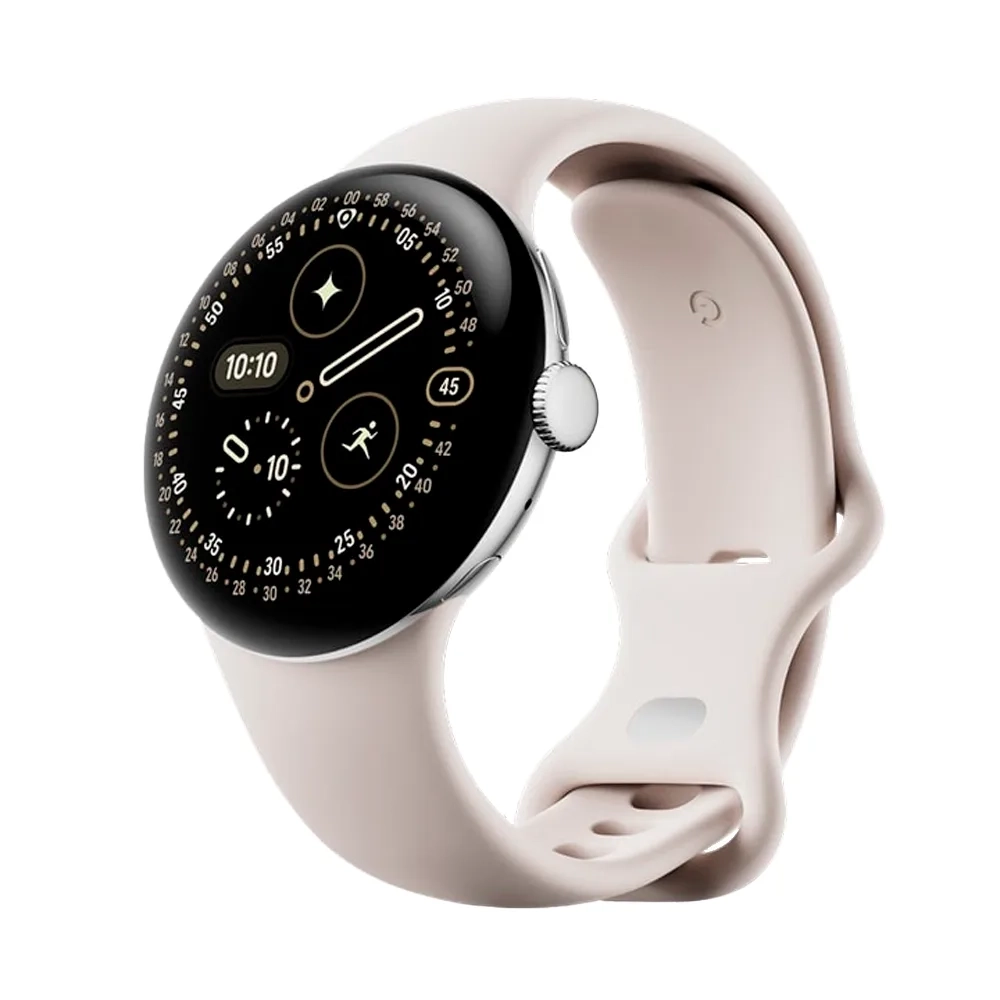 Умные часы Google Pixel Watch 4 Wi-Fi, 41mm, Polished Silver/Porcelain (Серебряный/Фарфоровый)