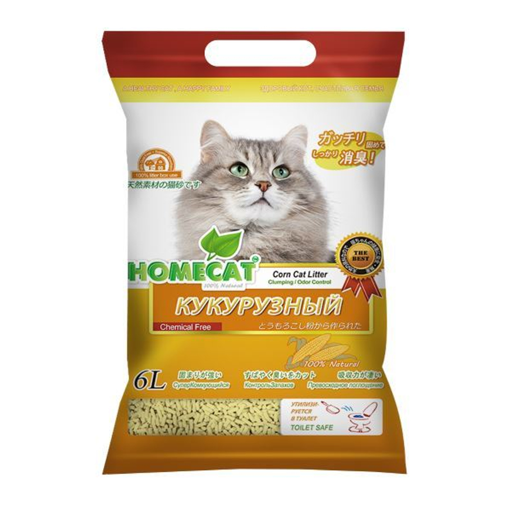 Кукурузный наполнитель Золотой кот, 3 л