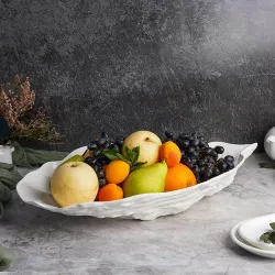 Салатник 2400 мл 50*30 см h8 см овальный Oyster белый фарфор P.L. Proff Cuisine [1]