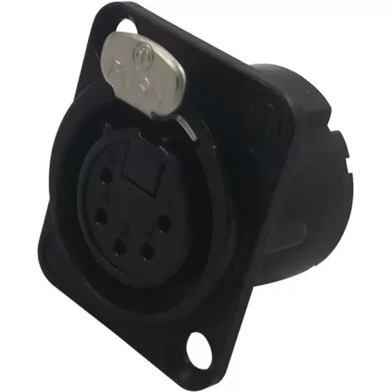 Neutrik NC5FD-LX-BAG панельный  разъем  XLR female 5 контактов с дополнительной защитой от RF помех,