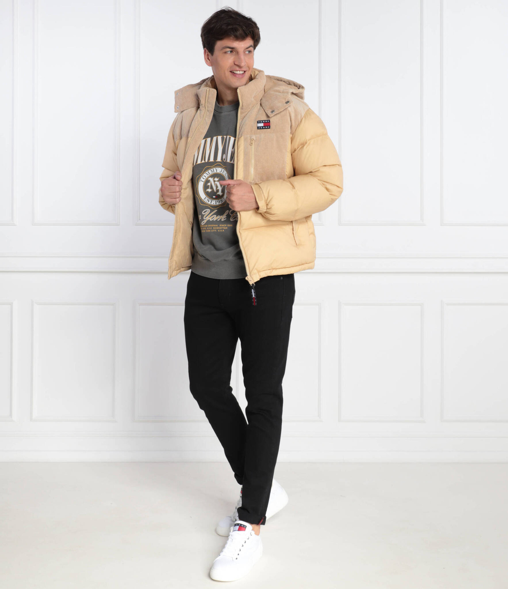 Пуховая куртка TJM CORD MIX ALASKA PUFFER Tommy Jeans - светло-коричневый(DM0DM17229)