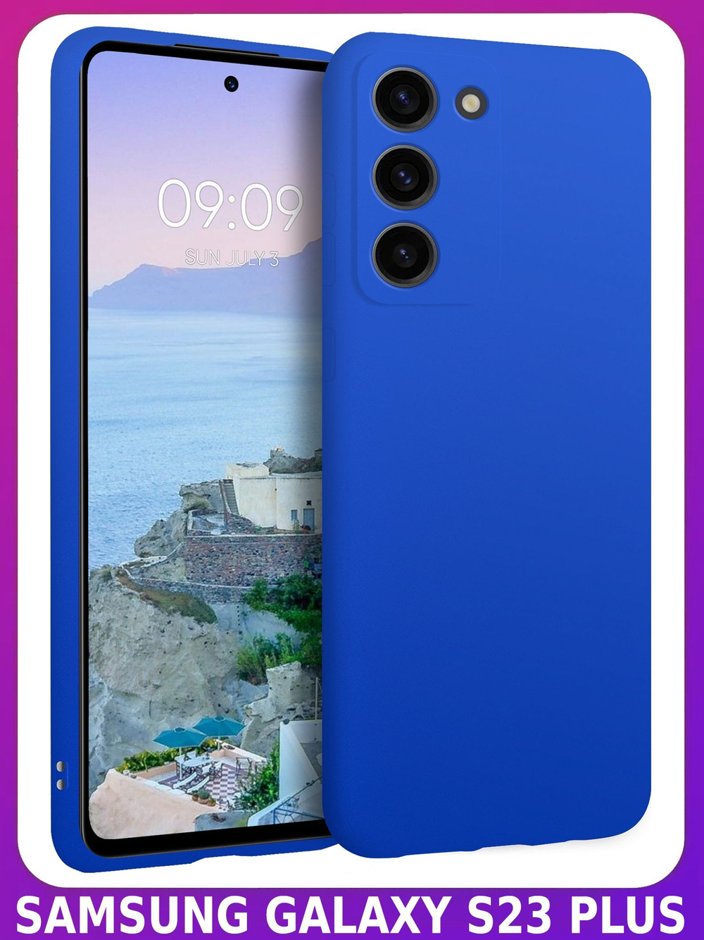 Мягкий Soft Touch чехол из силикона для SAMSUNG GALAXY S23 PLUS с бархатной подкладкой