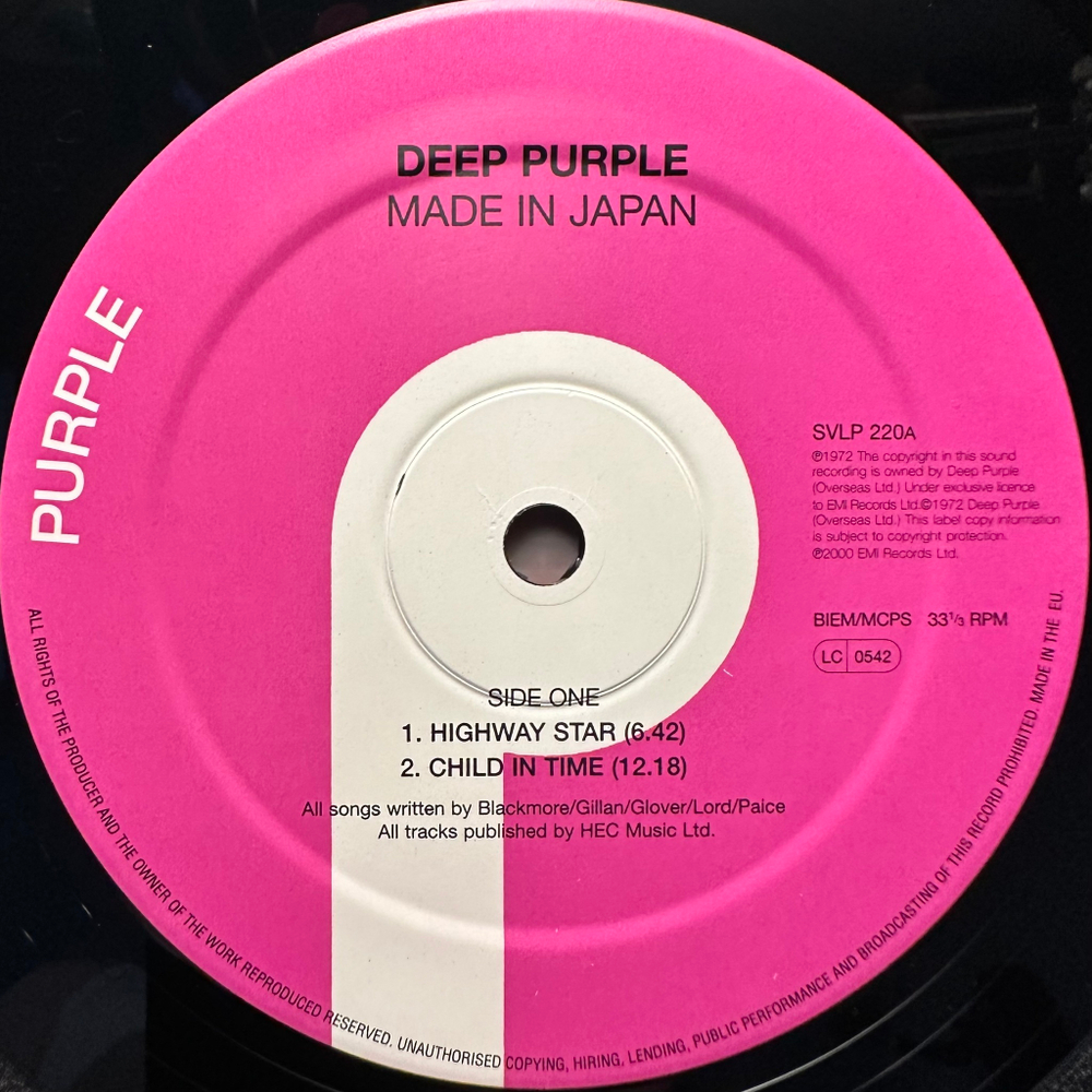 Deep Purple - Made In Japan 2LP (Англия 2000г.)
