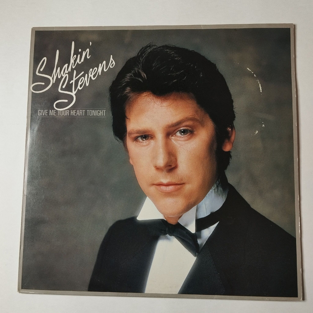 Винтажная виниловая пластинка LP Shakin Stevens Give Me Your Heart Tonight (Holland 1982)