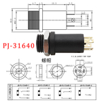 Розетка 3.5 стерео, контакты 4C\4P, d7-8, JACK-FEM-3,5-4P