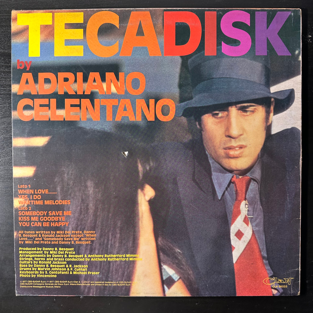 Adriano Celentano ‎– Tecadisk (Италия 1977г.)