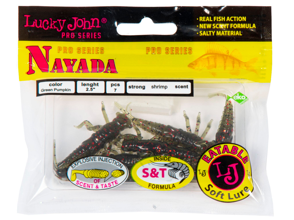 Твистеры съедобные  LJ Pro Series NAYADA 3.0in (7,62 см), цв. PA03, 7 шт.