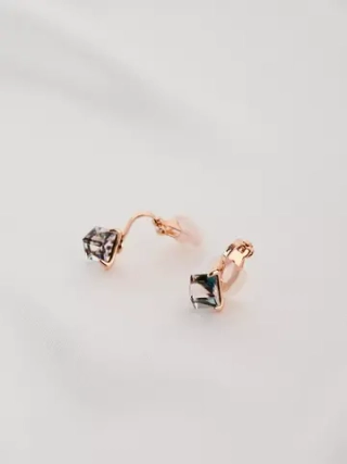 Клипсы Миражи с фиолетовыми кристаллами Swarovski
