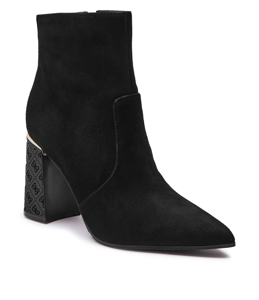 Кожаные ботильоны на каблуке FRENKIE Guess - черный(FLFFRE LEP10)