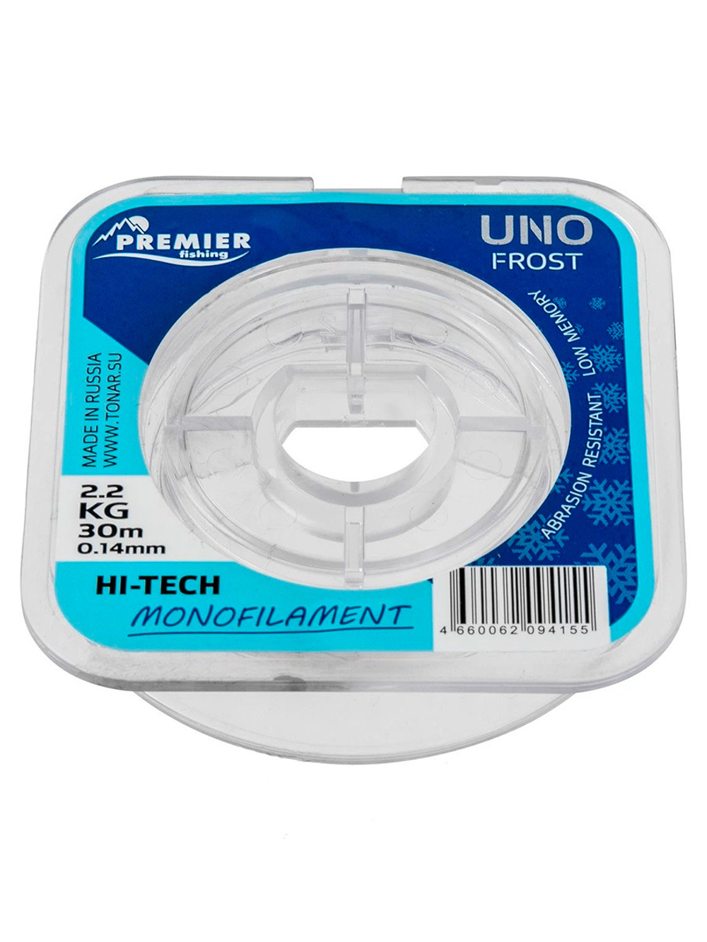 Леска для рыбалки Premier Fishing UNO FROST Clear Nylon 0,10mm/30m (PR-UF-T-010-30)