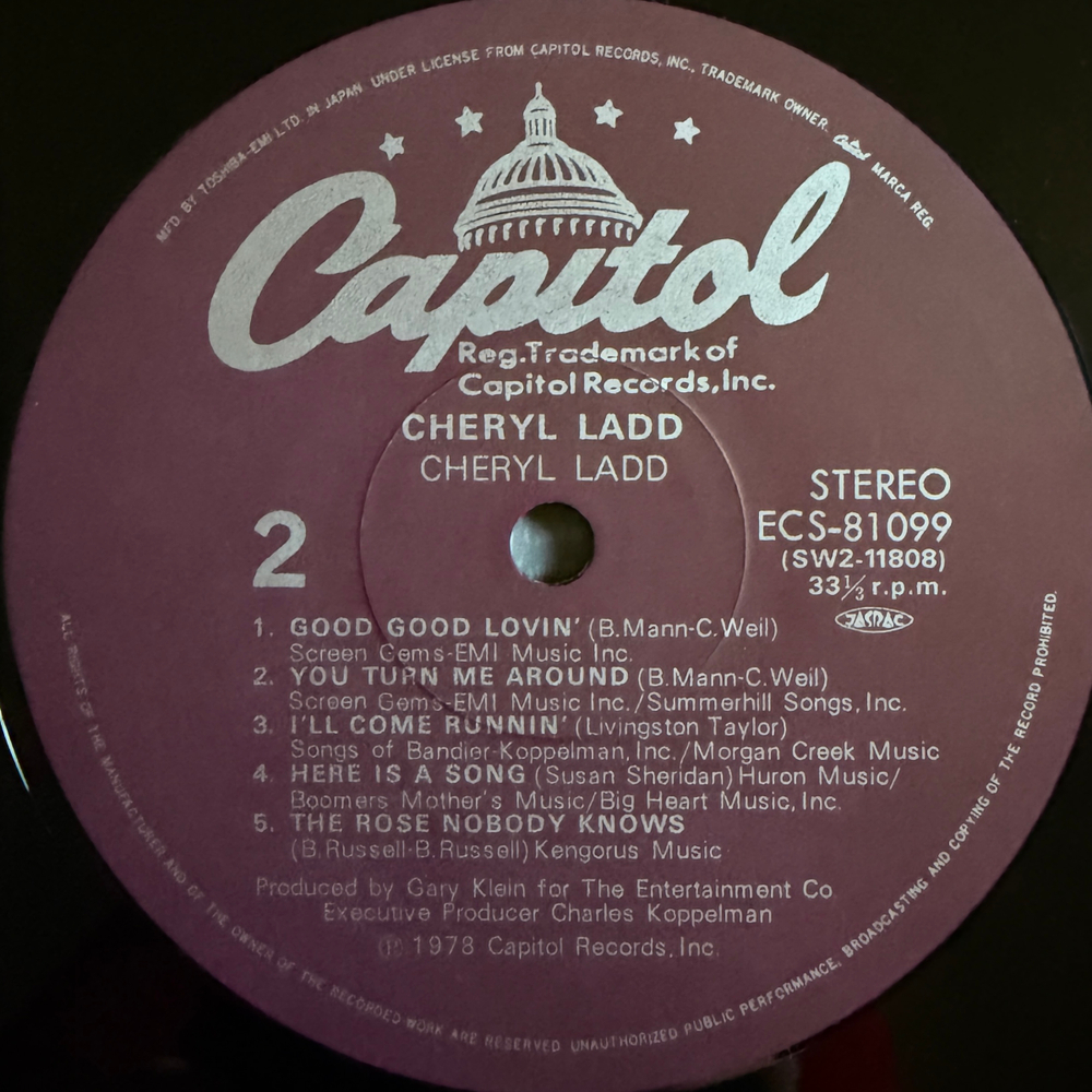 Виниловая пластинка Cheryl Ladd ‎– Cheryl Ladd LP