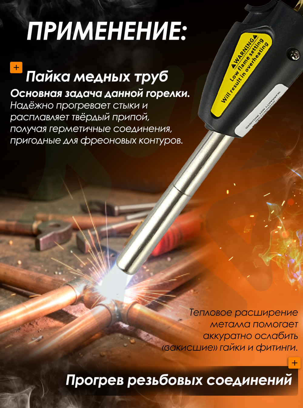 Газовая горелка ZR-1 с пьезоподжигом, для МАПП-газа