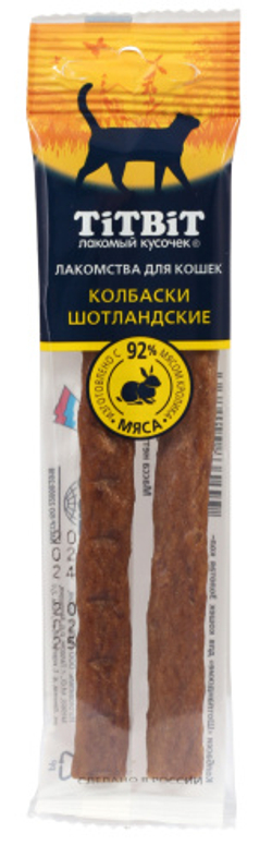 TITBIT Золотая коллекция колбаски Шотландские для кошек - 20 гр