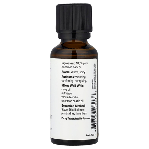 NOW Foods, Essential Oils, эфирное масло коры корицы, 30 мл (1 жидк. унция)