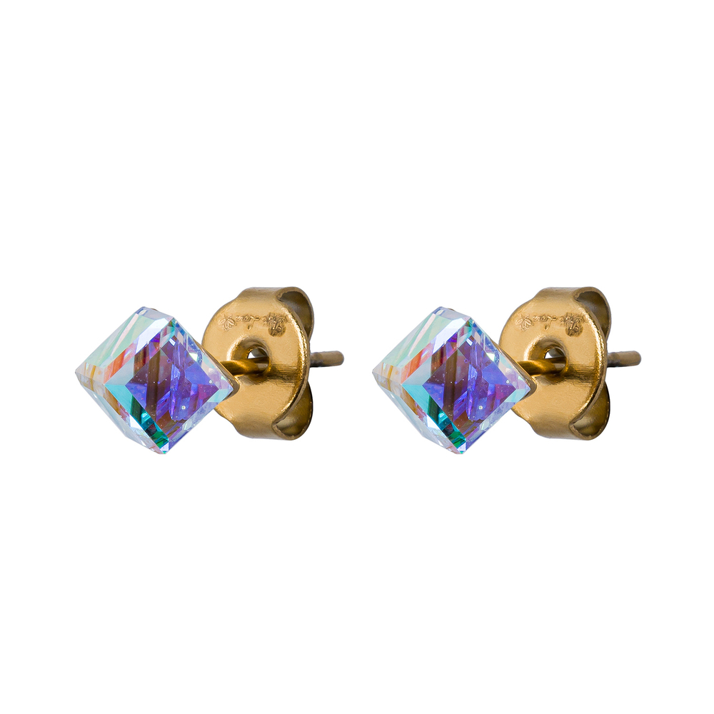 Серьги пусеты Fiore Luna Crystal AB SWE0127/1 AB G
