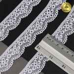 Кружево эластичное (стрейч) 25 мм / 5 метров, TBY.8032, цв.01 белый, Kruzhevo
