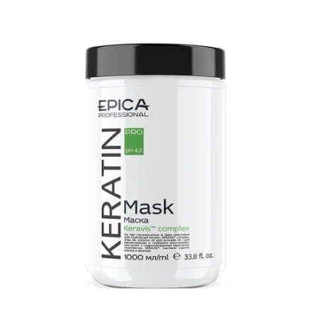 EPICA Professional Маска для реконструкции и глубокого восстановления волос, Keratin PRO, 1000 мл