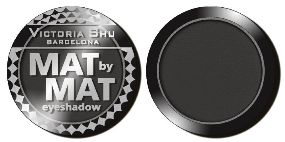 Victoria Shu Тени для век Mat by Mat, тон №444, Черный бархатный, 1 гр