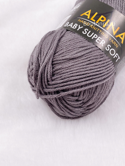 Пряжа ALPINA "БЕБИ СУПЕР МЯГКАЯ" / "BABY SUPER SOFT" 50% хлопок, 50% бамбук 50 г 150 м ± 10 м №11 серый