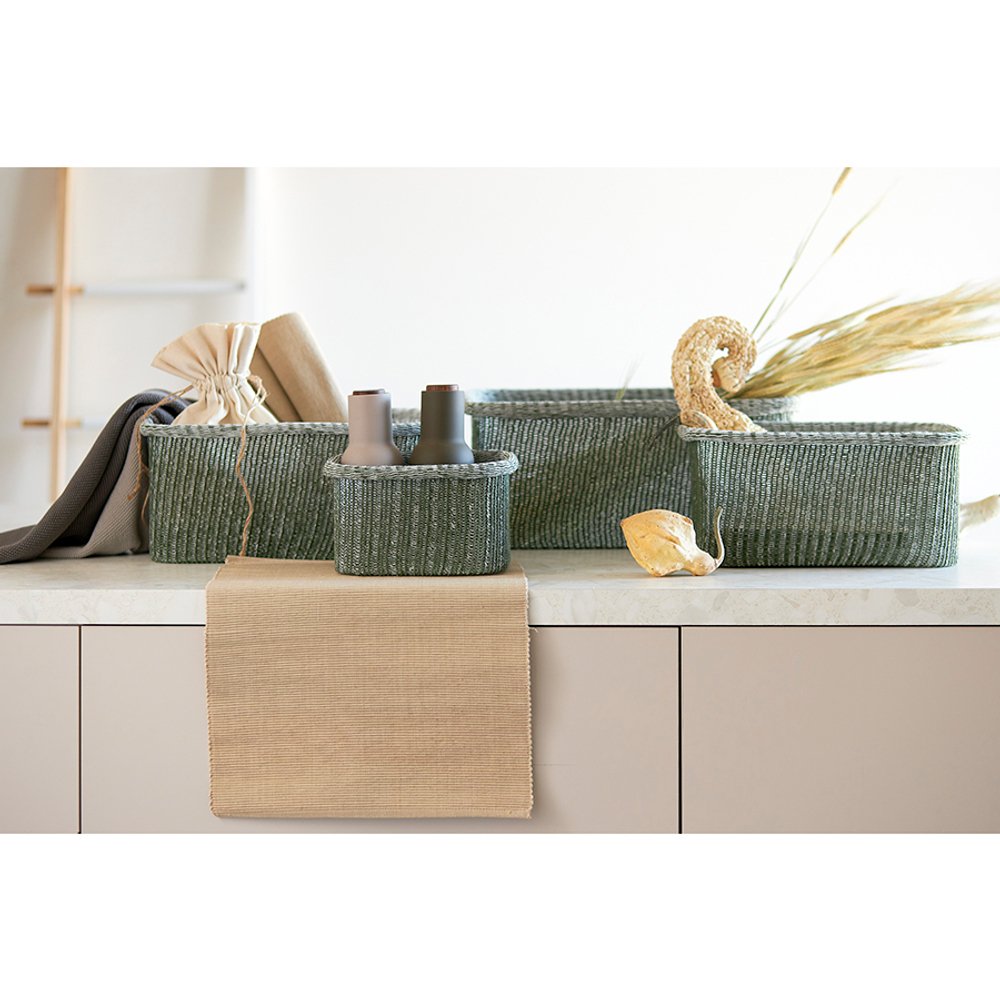 Набор из 4 корзин для хранения Sustainable collection, оливковый