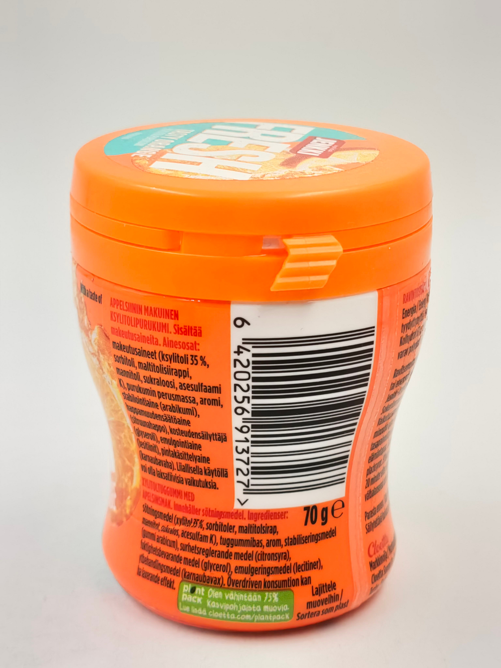 Жевательная резинка Jenkki Fresh Tasty Orange с ксилитом и апельсиновым вкусом 70 г (из Финляндии)