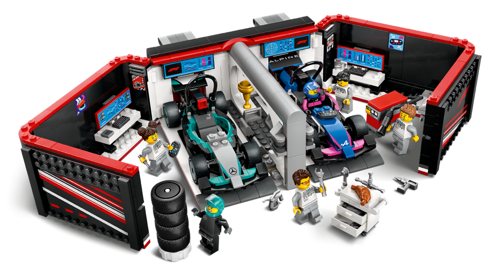 Конструктор Лего Сити Формула 1 гараж, Мерседес амг | LEGO City F1 Garage & Mercedes‑AMG 60444 678 деталей (7+)