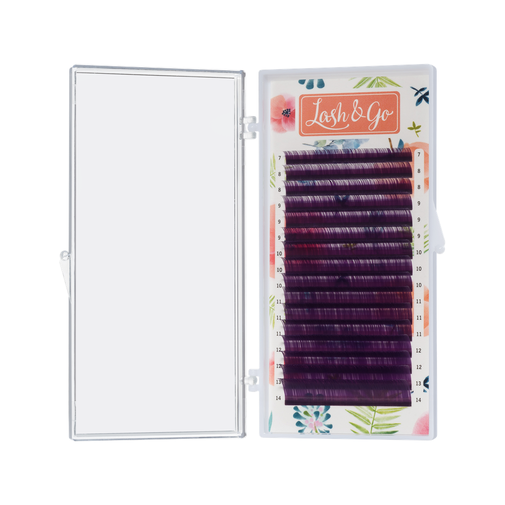 Фиолетовые ресницы Lash&Go MIX - 16 линий