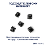 Крючки, клипсы для гирлянды самоклеящиеся, фиксатор для проводов, кабеля черный, 50 шт
