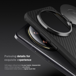 Чехол от Nillkin из арамидного карбона (кевлар) для Xiaomi 14 Ultra, серия CarboProp Magnetic Case, с поддержкой беспроводной зарядки