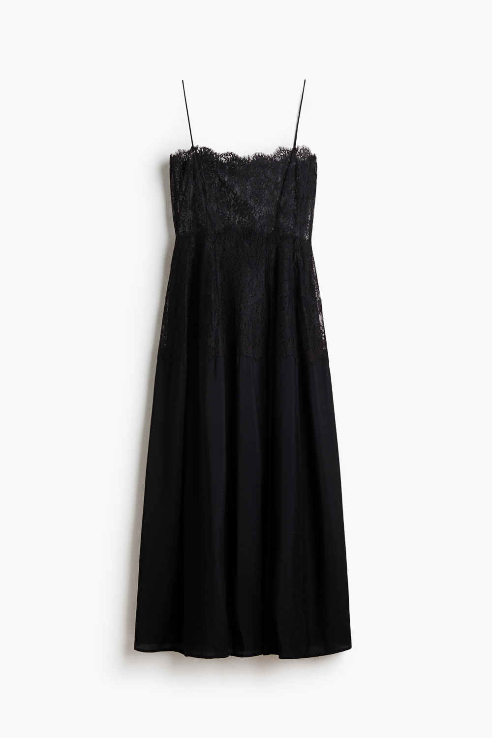 Платье из двух тканей на бретелях - H&M