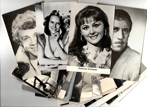 №16 Открытки Артисты и актёры СССР 1960–1970-е г. 25 штук. Чёрно-белые, чистые, без повторов