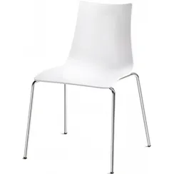 Стул Zebra Antishock 4 Legs белый, ножки хром