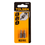 TOLSEN (TT20222) Набор вставок (бит) торцевых 1/4", Torx, T15, 25 мм, 2 предмета