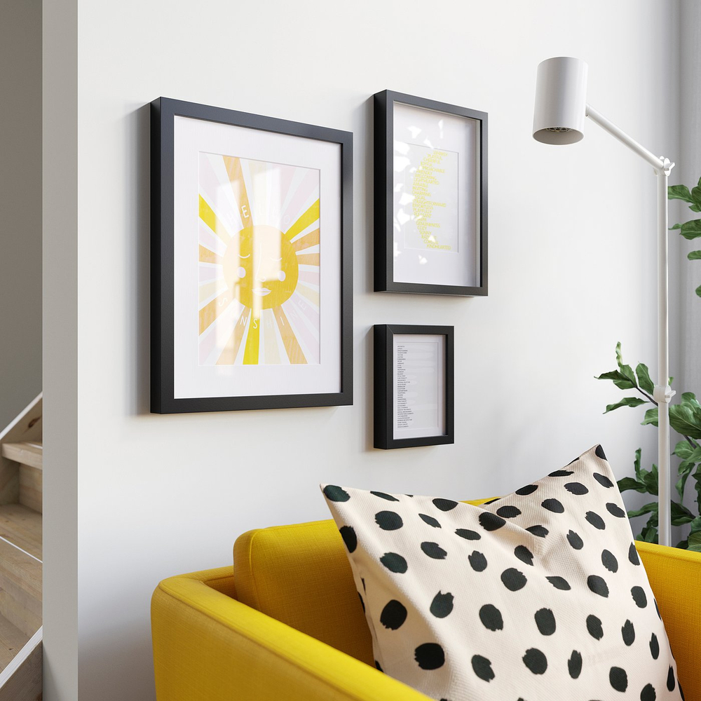 IKEA RÖDALM  (ИКЕА РЁДАЛМ)  -  Рамка - чёрный 21х30 см